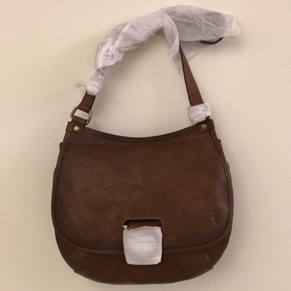 Brand New Frye Lucy Crossbody Bag Cognac